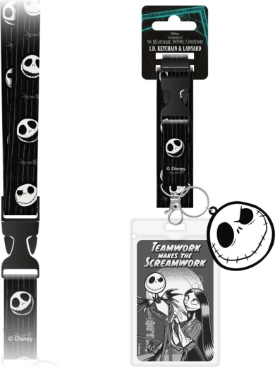 Kakla lente Nightmare Before Christmas ar caurspīdīgu kabatiņu