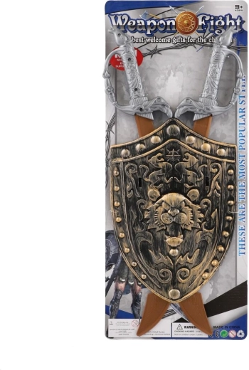 Complete knight set on card