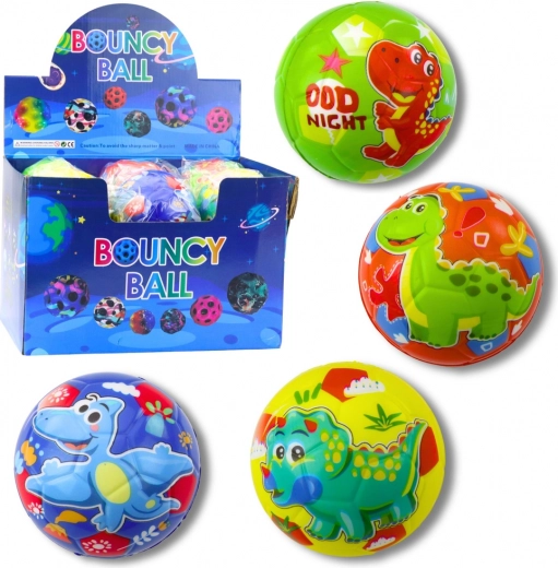 Foam ball with dinosaurs 10 cm