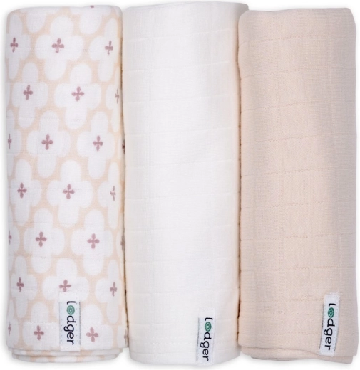 Lodger kokvilnas muslīna autiņi Swaddler solid matcha powder, 70 x 70 cm (3 gab.)