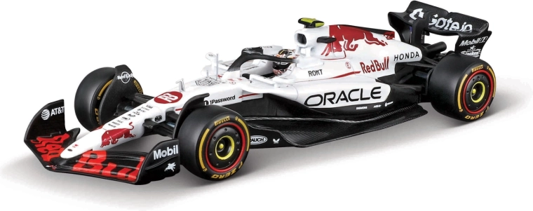 Bburago Formula 1 modelis Oracle Red Bull Racing RB21 (2025) Yuki Tsunoda #22 ar ķiveri 1:18