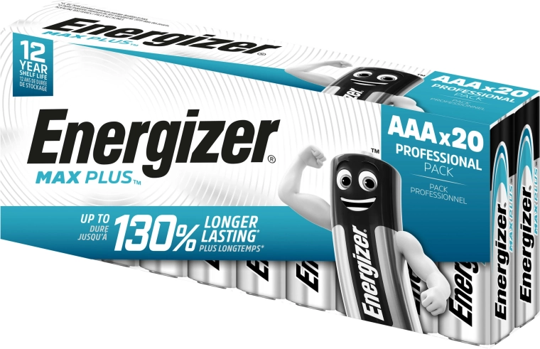 Energizer Max Plus AAA sārma baterijas, 20 gab.