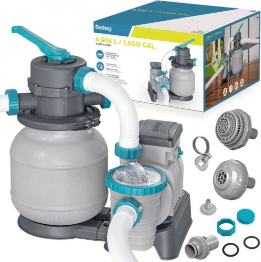 Smilšu filtrācijas sūknis baseinam Bestway ar plūsmas ātrumu 5678 l/h