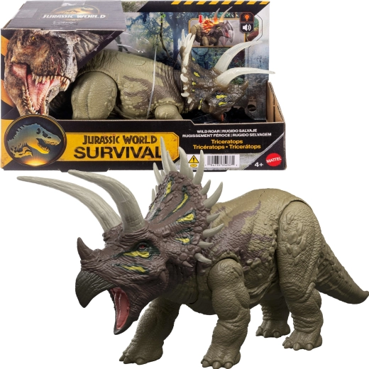 Mattel Jurassic World izdzīvošanas triceratops ar apgaismojumu un skaņu