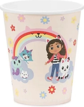 Papīra krūzītes Gabi kaķu namiņš, dizainu mikss, 250 ml
