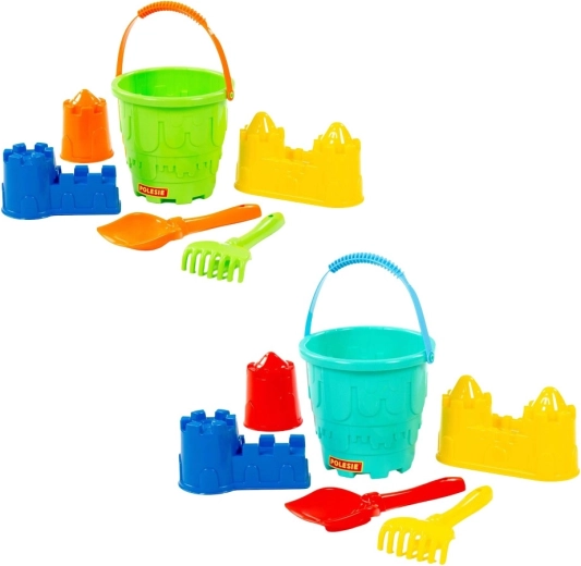 Children’s sand set castle – bucket, shovel, rake and molds