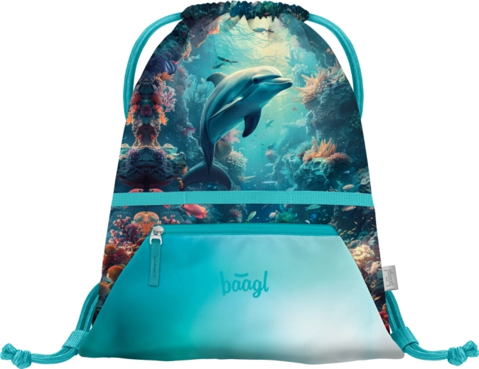 Pouch with Pocket Dolphin