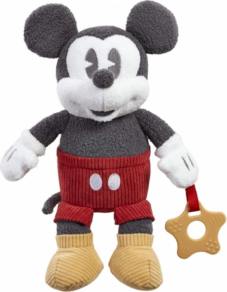 Plīša Mickey Mouse aktivitātes rotaļlieta ar košļājamo elementu 19 cm