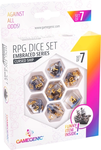 Gamegenic daudzšķautņu RPG kauliņi Embraced Series Cursed Ship – 7 gab. komplekts