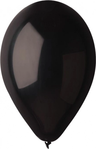 Pastelīgi melni baloni 26 cm (10") – 100 gab. GODAN