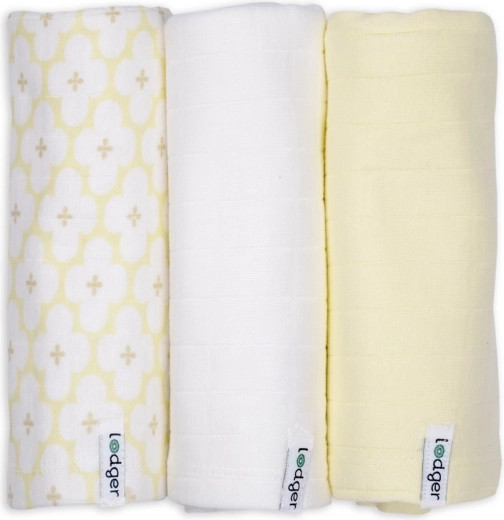 Lodger autiņi (swaddler) Solid Matcha Butter (70 × 70 cm) – komplekts 3 gab.