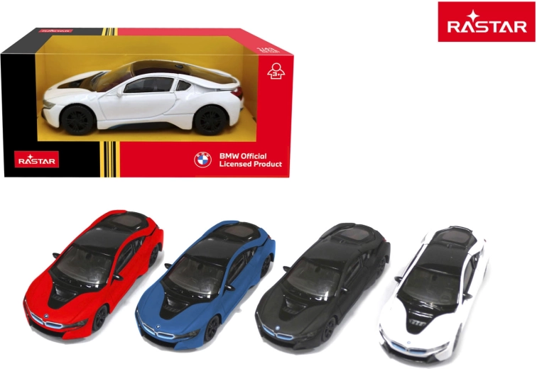 Die-cast model car Rastar BMW i8 1:43 black