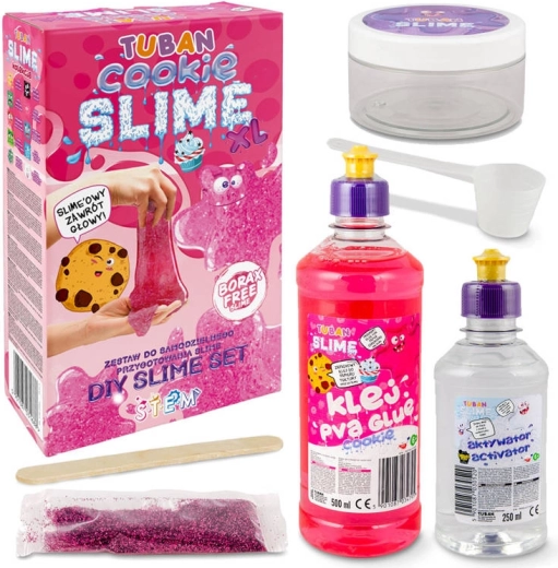 Lielais Slime XL komplekts Cepumi rozā