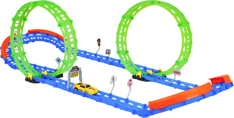 Modular track with safety barriers