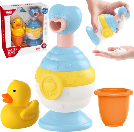 Woopie kids bath toys with duck and soap dispenser