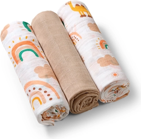 BabyOno muslīna autiņi Super Soft 3 gab. – bēši