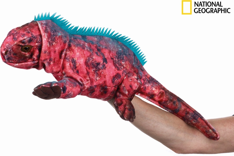 National Geographic plīša rokas lelle – iguāna, 23 cm