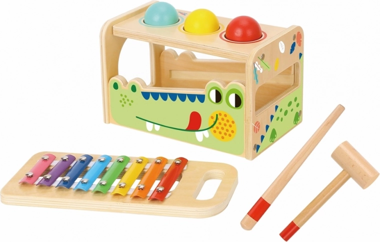 Iesitamā rotaļlieta un ksilofons “Krokodils” 2Kids Toys