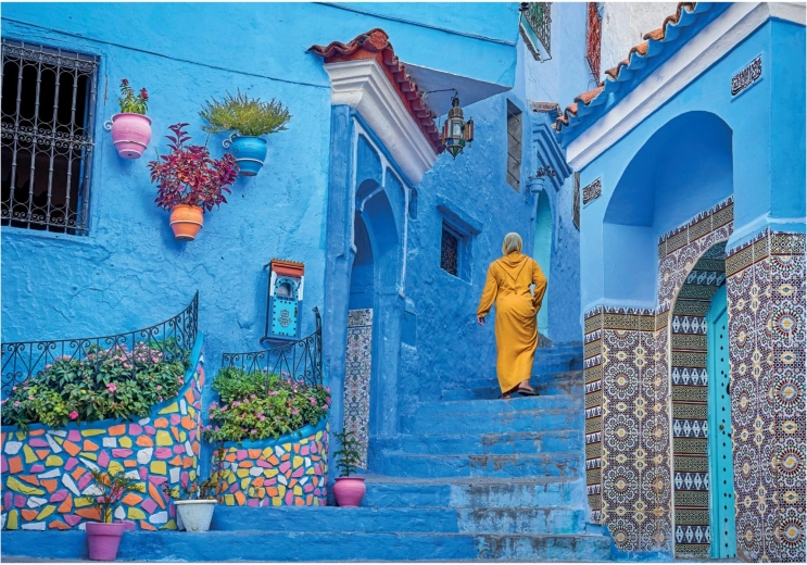 Puzzle Blue Alley in Chefchaouen 500 pieces CLEMENTONI