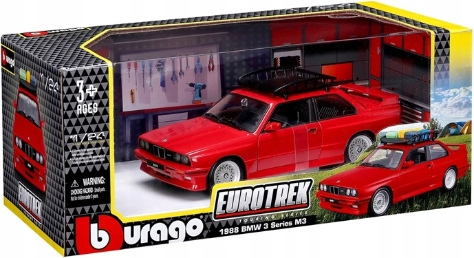 Bburago BMW M3 Touring 1988 in 1:24 scale, red