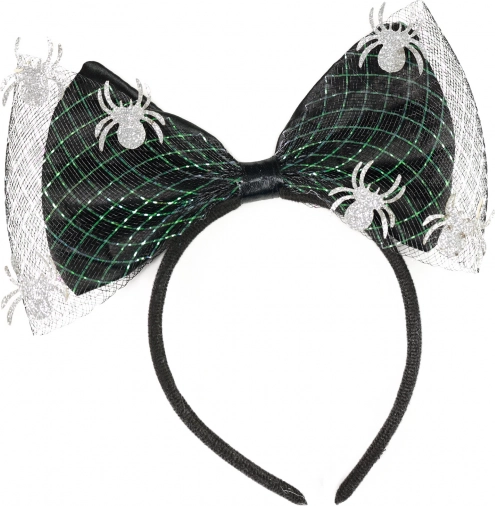 Headband with Bow and Spiders