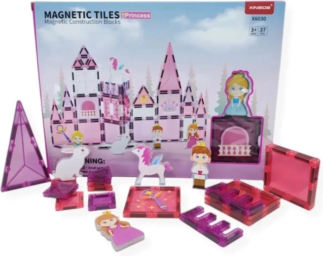 Magnētiskie konstruktoru klucīši Magical Magnet Princess – 37 detaļas