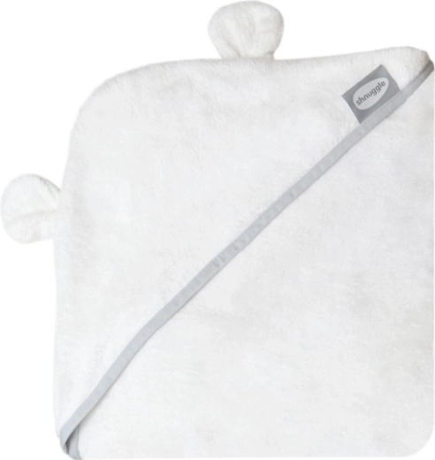 Shnuggle hooded wrap towel white