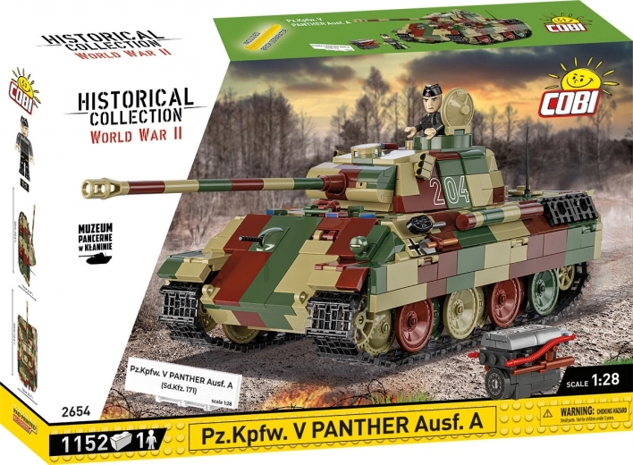 COBI Panther Ausf. A tanka būvkomplekts 1:28 – 1152 detaļas