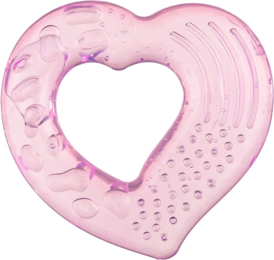 Akuku Cooling Teether Heart, Pink