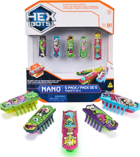 Hexbots Nano komplekts ar 5 mikro robotiem no Spin Master