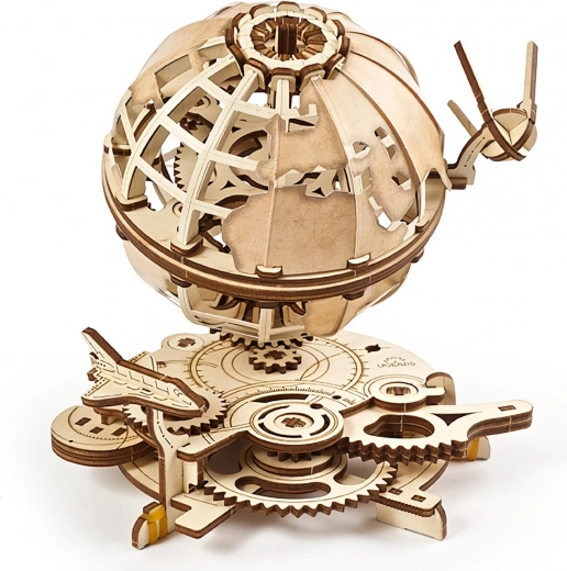 Koka mehāniskā 3D puzle UGEARS Globuss