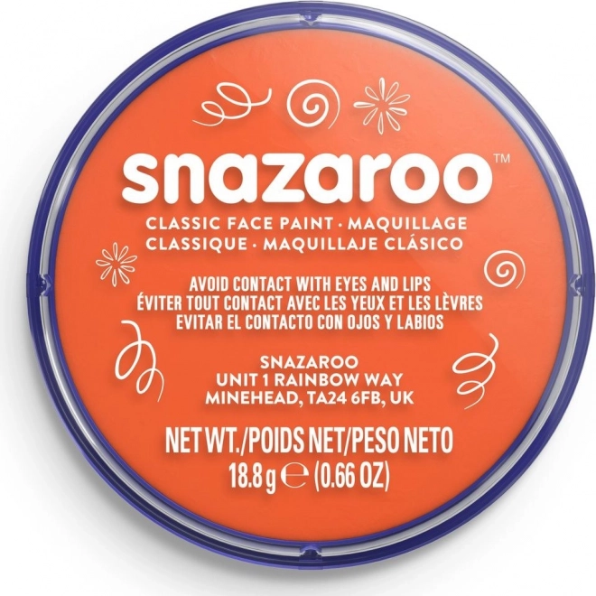 Snazaroo oranžā sejas krāsa 18 ml