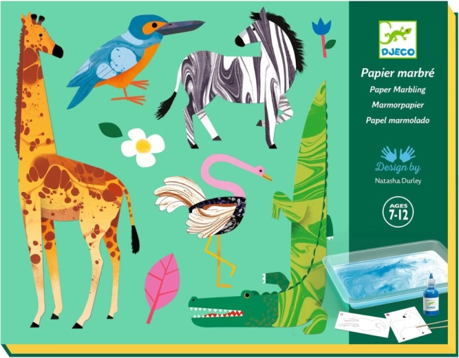 DJEC0 marbling creative set – animals