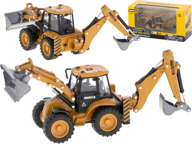Metāla traktorekskavatora modelis ar kustīgām kausēm 1:50 H-TOYS