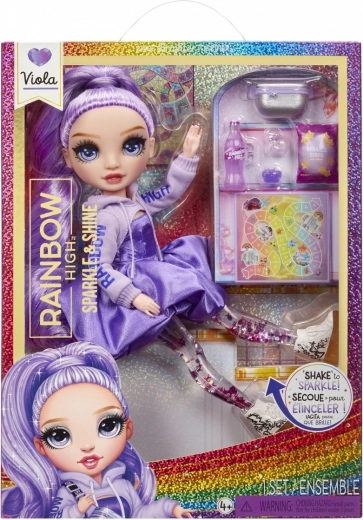 Lelle Rainbow High Sparkle & Shine Viola ar violetiem matiem