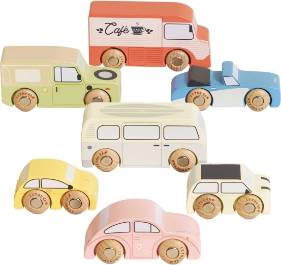 Le Toy Van vintage koka auto komplekts