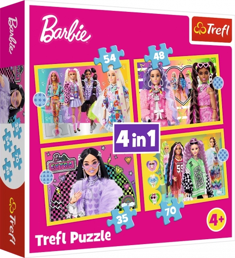 Puzle Barbie Jautrā pasaule 4v1