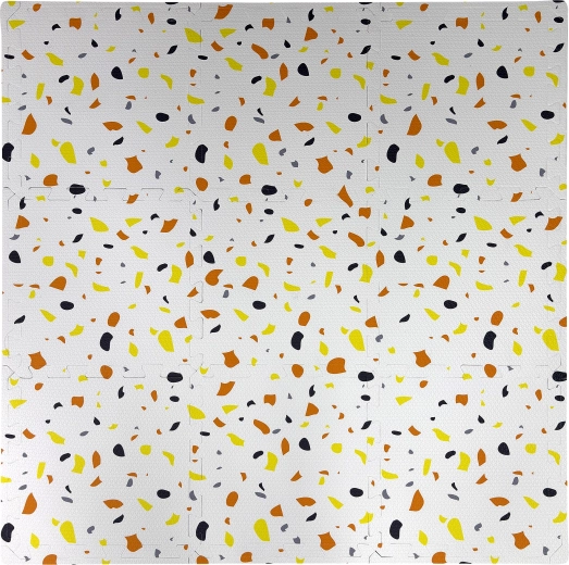 Humbi educational foam floor mat – 9-piece puzzle, colorful speckles