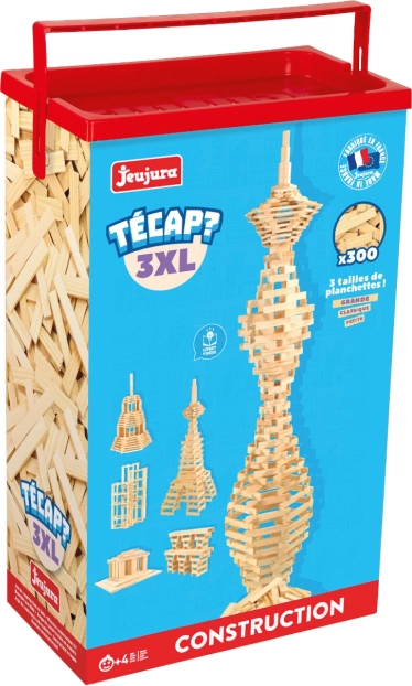 Jeujura koka būvkonstruktoru komplekts Técap 3XL – 300 detaļas