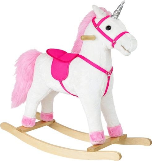 Interactive rocking unicorn with sounds and moving tail 74 cm