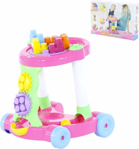 Molto Walker Cart with Building Blocks