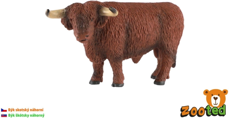 Scottish Highland cattle bull figurine 15 cm