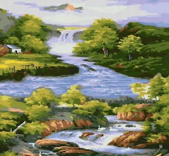 Norimpex Paint by Numbers River 40 × 50 cm