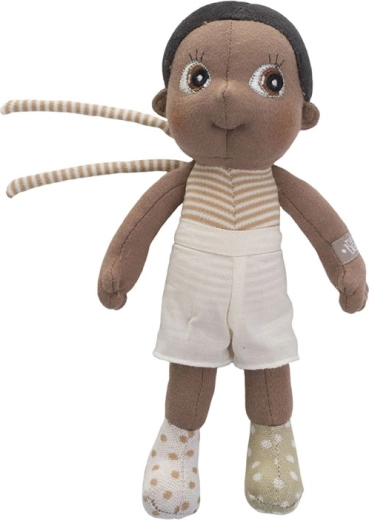 Rubens Barn EcoBuds Basil Mini soft doll made of organic cotton, 23 cm