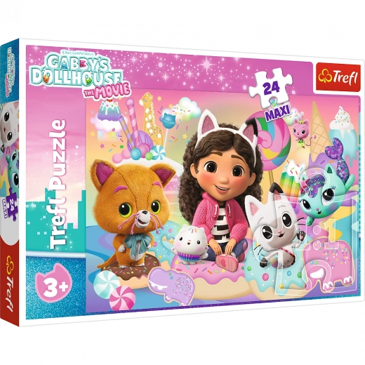 Puzzle 24 maxi – Gabijas kaķu pasaule GABBY TREFL