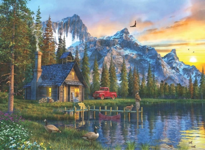 Puzzle Sunset Over the Cottage 1000 Pieces