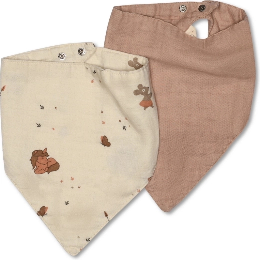Nuuuroo Villads muslin bibs unicorn/rose dust - 2 pcs
