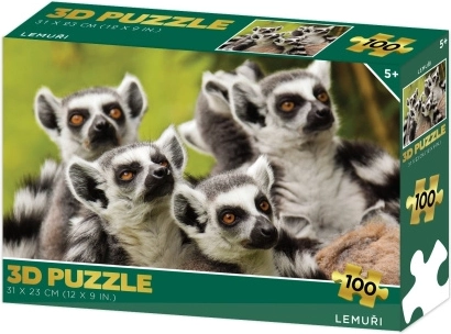 3D puzle Lemuri 100 detaļas