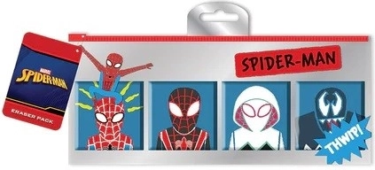 Spider-Man dzēšgumiju komplekts futrālī (Sketch), 5 gab.