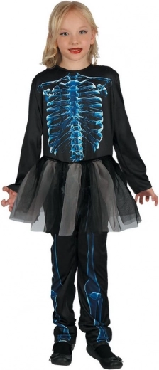 Carnival Dress Skeleton for Girls 130-140 cm